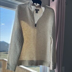 Men’s Quilted Cream Sweater size M